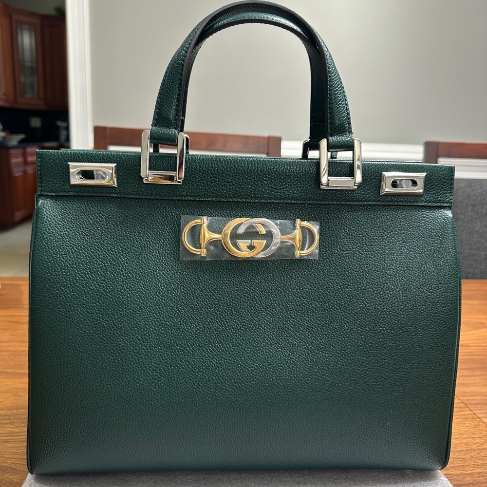 Gucci Green Leather Handbag